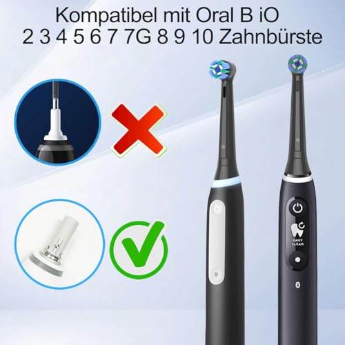 Wardimark 12er Aufsteckbürsten Kompatibel mit Oral B iO Zahnbürste Elektrisch, Zahnbürste Aufsätze für iO 2 3 4 5 6 7 8 9 10 (6 Weiß+6 Schwarz) 2