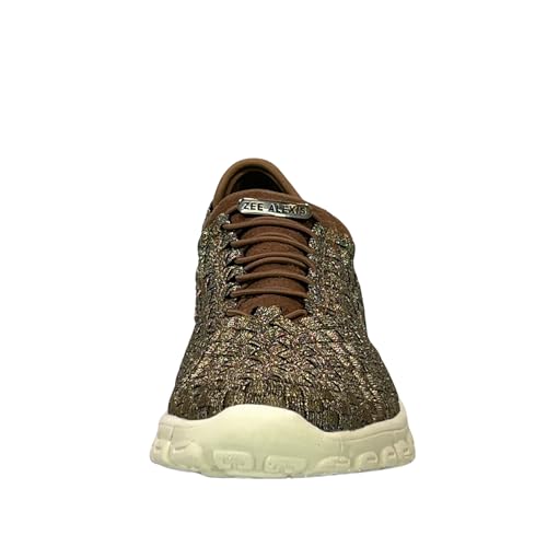 Image of Zee Alexis Women's Danielle Sneakers | Breathable Lightweight Flexible Casual Comfortable Slip-On No-Tie Elastic Laces Woven Shoes