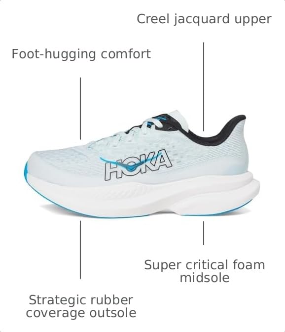 Image of Hoka Women's Mach 6 Tundra Blue /Raindrop 7.5 Medium