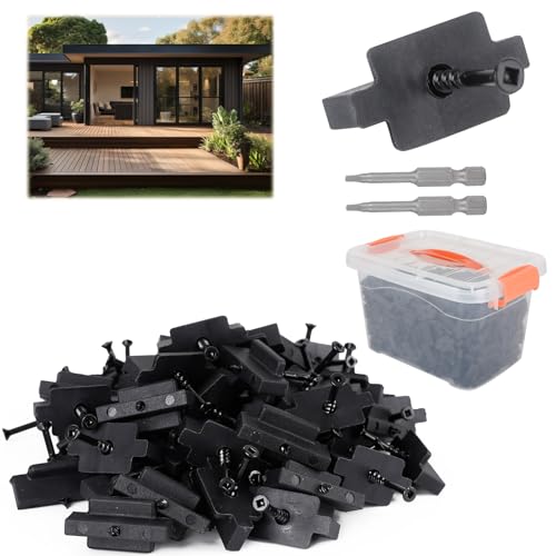 Yeipower 1000PCS Hidden Fasteners Composite-Deck - Universal Nylon Composite Decking Fasteners T Clips