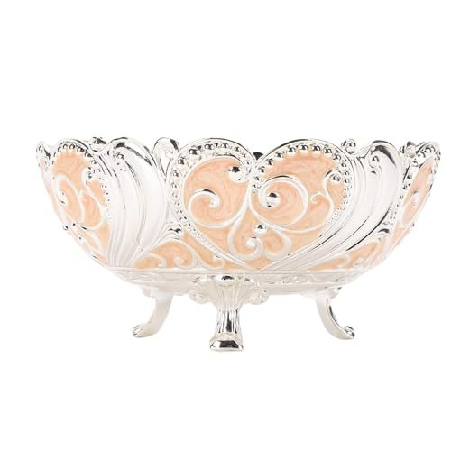 HEEPDD Frutero de Aleación de Estilo Vintage, Resistente e Irrompible para Servir Ensalada, Frutas, Pan, Pasta, con Aspecto Brillante, Fácil de Usar, para Decoración del Hogar, Boda