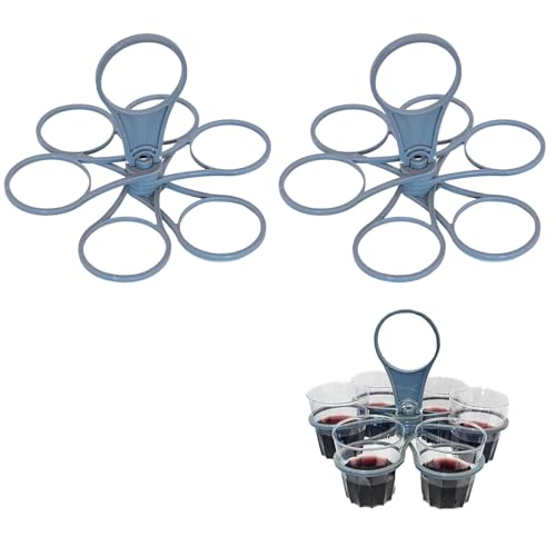 2er Set Faltbarer Becherhalter mit Griff – Getränkehalter, kompakt & platzsparend – Ideal für Camping, Festival, Zuhause – Robuster Becherträger für Kaffee, Bier & Softdrinks