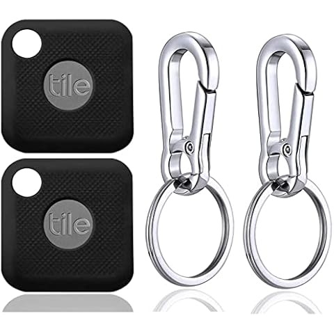 Tile Pro Case Cover, SKZIRI Silicone Case Compatible for New Tile Pro (2020 & 2018) with Keychain, Anti-Scratch Lightweight Soft Protective Sleeve Skin Cover (Device Not Included) (Black x 2) Cover
