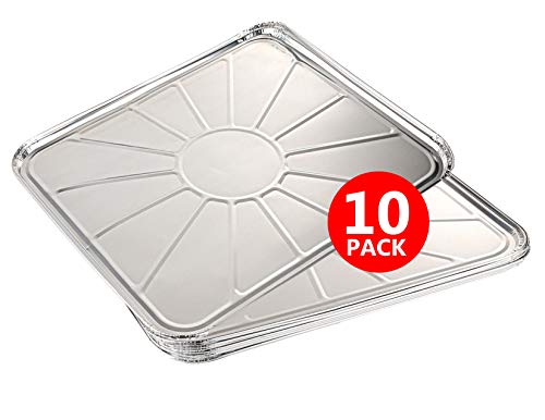 Plastic House Oven Liners Aluminum Oven Protectors Disposable Foil Oven Liners for Bottom of Electric and Gas Oven Pack of 10 Drip Protection Pan Trays Oven Mat