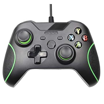 Controle com Fio para Xbox One com Vibração Dupla, de 3,5 mm para PC Windows 7/8/10 Xbox One, HNQH
