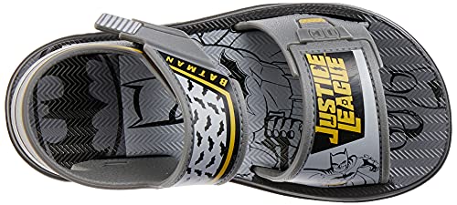 Sandália Liga da Justica Shade, Grendene Kids, Meninos, Preto/Cinza/Amarelo, 28