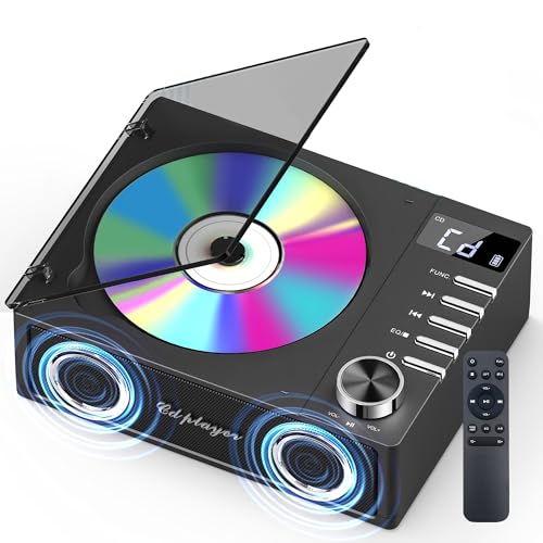 Image of Portable CD Players with Remote Control, 4000mAh Rechargeable CD Player, with Speakers,Supports USB, AUX for Home