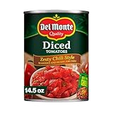 Del Monte Canned Zesty Chili Style Diced Tomatoes, 14.5 oz Can