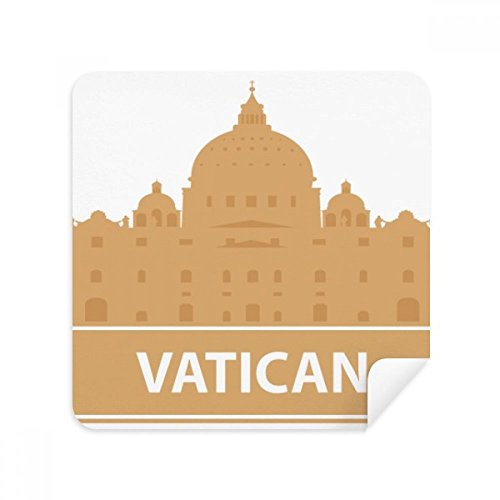 Chiffon de nettoyage Vatican jaune en suède pour lunettes et écrans de téléphone x2