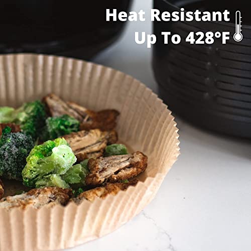 All Goods Original Disposable Air Fryer Paper Liners, Food Grade Airfryer Liners, Large Nonstick Parchment Paper Sheets, 7.9", 120 Pcs #TOP3