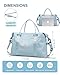 BAGAIL Travel Duffel Bag, Weekender Bags for Women, Overnight Gym Carry On Tote Bag with Wet Pocket, Hospital Mom Bag for Labor and Delivery - Light Blue