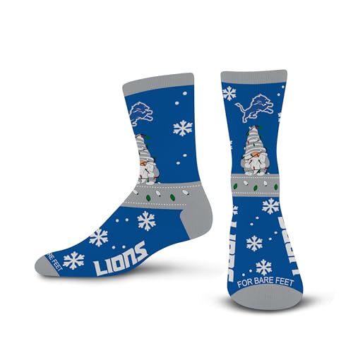 For Bare Feet NFL DETROIT LIONS Holiday Sweater Gnome Team