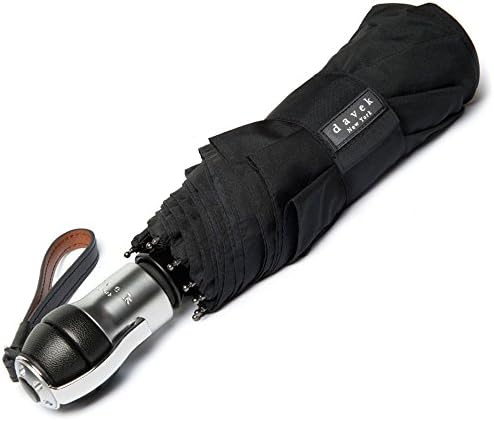 DAVEK SOLO UMBRELLA (Classic Black) - Quality Windproof Travel Umbrella with Automatic Open