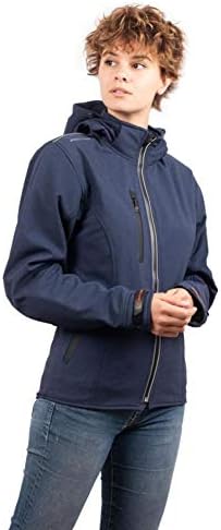 Rider-TecUrban Girly Softshell Blue Motorcycle Jacket - CE Approved Armours Included - Lightweight & Breathable - Size L