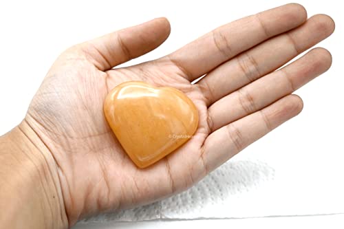 Image of Crystal Heaven Red Aventurine Heart Palm Pebbles Stones For Anxiety Stress Relief Massage-Aaa Grade Original Healing Gemstone Agate Heart Palm Stone For Yoga Meditation Spiritual