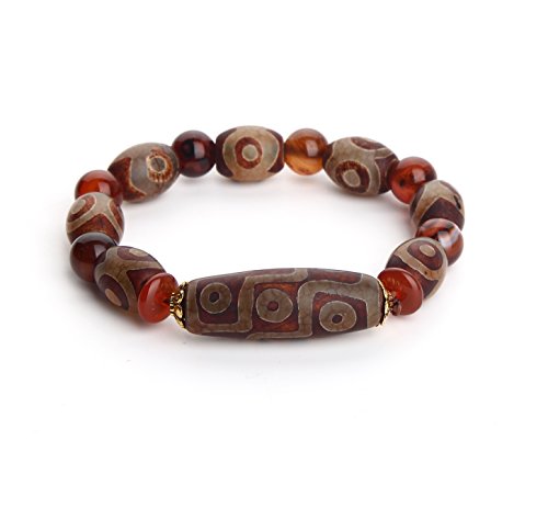 BOYULL Feng Shui Tibetan Dzi Bead Protective Amulet Bracelet, Attract