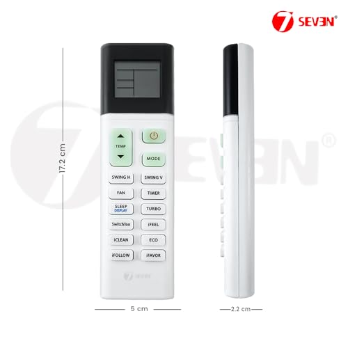 Image of 7SEVEN Compatible of Kelvinator Inverter Ac Remote Original Model 254 Suitable for Split Air Conditioner Ensure Each Key Function Match and Genuine Remotes Replicate Exactly for Better Performance