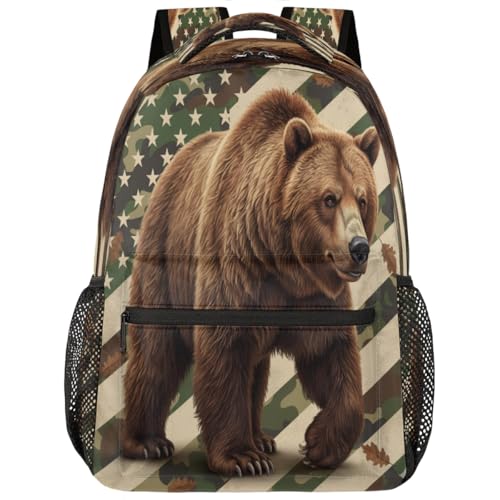 Mochila de viaje ligera contra fatiga con diseño de oso