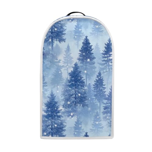 Image of Blue Trees Blender Dust Cover, Anti Fingerprint Polyester Stand Mixer or Coffee Maker Appliance Protector, Christmas Decor Stain Resistant Blender Cover for Kitchen Appliance