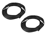 2 x Soundlab 10M Speaker Jack - Jack 1/4" 6.35mm Lead Cable PA System Sound