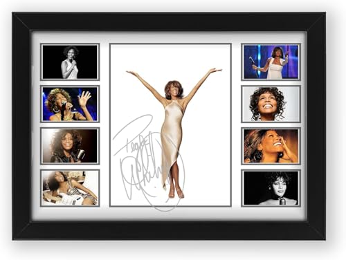 AllStarMedia Whitney Houston Musical Signed Poster Print - Limited Edition Autograph Fan Gift – Collectible Memorabilia Merchandise (Framed A3 (30x40cm))