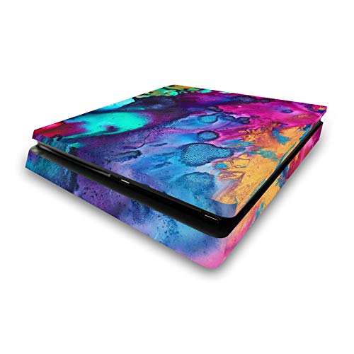 Autocollant vinyle PS4 Slim Head Case Designs Mai Autumn Turquoise