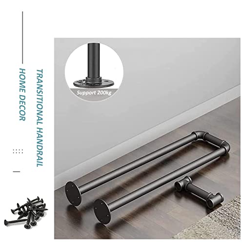 Rampe d'escalier en fer forgé extérieur 90cm balustrade de sécurité - 5