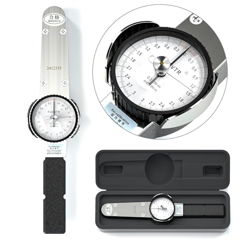 Dial Torque Wrench 0.3-3 N.m Dial Torque Wrench 1/4 inch pound Dial Torque Wrench Precision Torque Meter Division 0.03 N.m Accuracy 3%