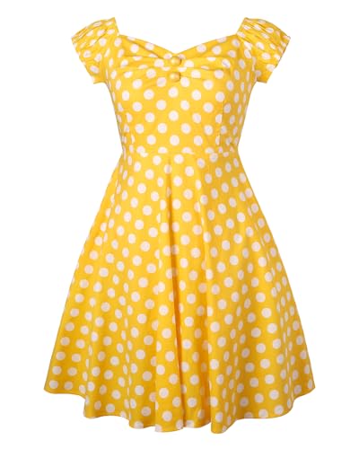 Image of YARN & INK Retro Swing Dresses for Women 1950s Vintage Rockabilly Clothes Pinup Clothing Cocktail Party Dress