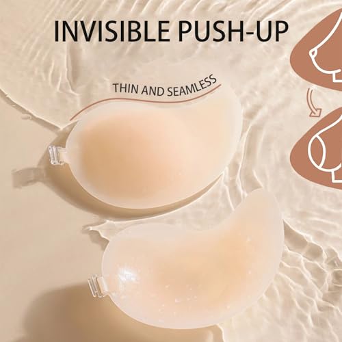Cleavage Bra, Sticky Bra Push Up, Invisible Strapless Backless Sticky Bras, Push Up Sticky Bras3