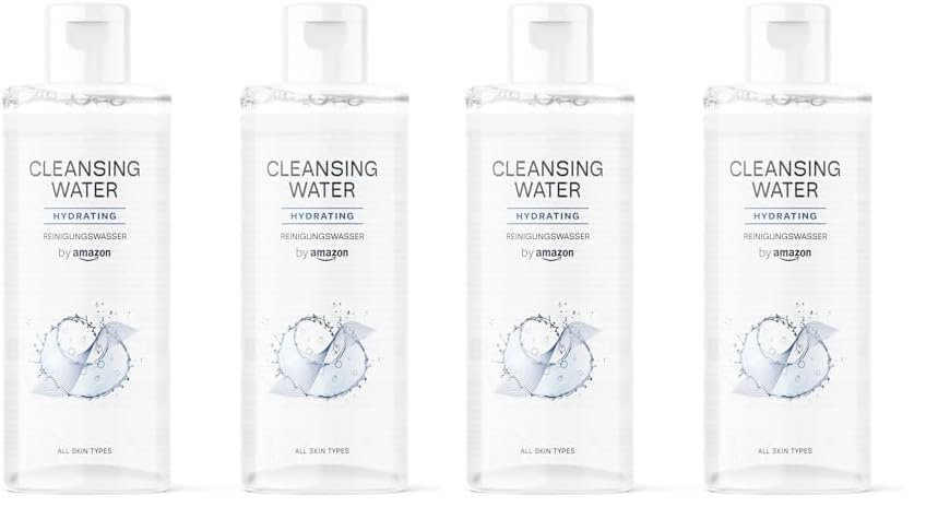by Amazon Agua de limpieza facial con extracto de almendra, 2 x 200 ml (Paquete de 2)