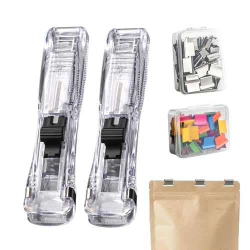 Classeur agrafeuse-pince - Fournitures de bureau robustes et ergonomiques | Distributeur de trombones double usage et agrafeuse à pression - pour salles de classe, maisons, espaces d'étude, lieux de r