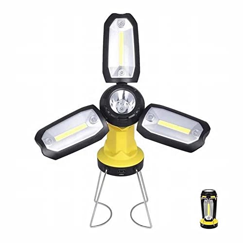 Lampe de camping avec tige panoramique universelle portable et support de travail