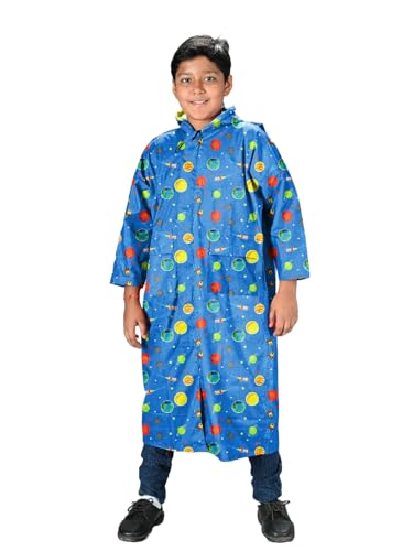 Image of LUX VENUS Boys Printed Raincoat with School Bag Cover