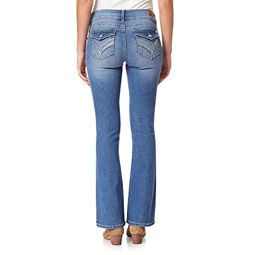 Image of WallFlower Bling Back Pocket Bootcut Jeans for Women, Luscious Curvy Fit, Embellished Mid-Rise Insta Stretch Denim