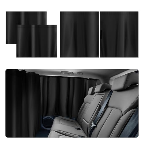 3PCS Larger Size Car Window Shades,Upgraded Car Curtains for Blocking Sunlight & Providing Privacy Protection,Essential Cars Privacy Curtains Includes Rear Window & Divider Curtain