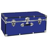Seward Trunk College Dorm and Camp Storage Footlocker Trunk, Blue, 30-Inch (SWD5120-40)