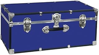 Seward Trunk College Dorm and Camp Storage Footlocker Trunk, Blue, 30-Inch (SWD5120-40)