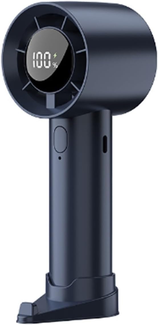 USB Rechargeable Handheld Fan Portable Cooling Fan with Type-C Fast Charging Quiet Operation Long Battery Life(Blue)