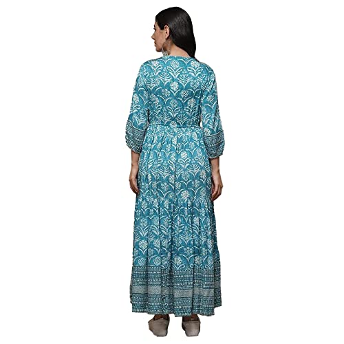 Image of BIBA Women's Fit and Flare Maxi Dress