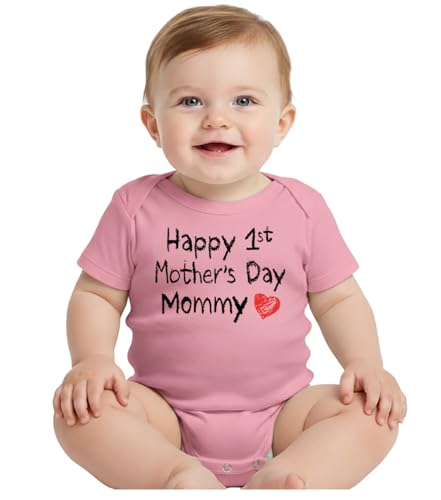 Tstars Happy First Mothers Day Mommy Pink Infant Bodysuit One Piece Outfit for New Baby or Infant...