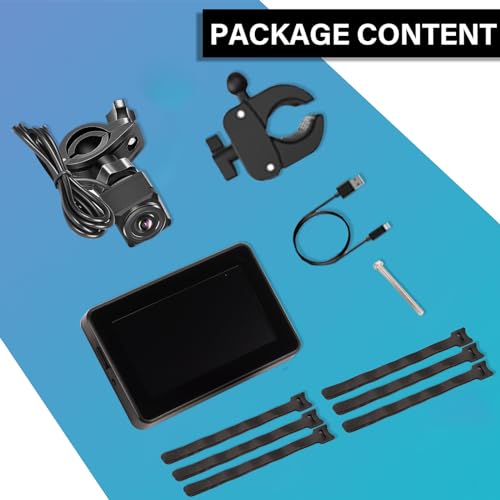 Bike Camera Recording Rechargeable Portable: HD 1080P 3 Mins Installation 360&deg; Rotation Bicycle Rear View Camera 130&deg; Wide View Color Night Vision 4.3 Inch Monitor for Road Mountain Bike, E-Bike W24
