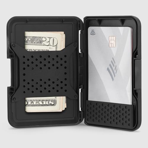 Pelican Protector AirTag MagSafe Wallet/Card Holder [RFID Blocking Wallet] Holds up to 5 Cards and Cash - Smart Wallet with AirTag Holder for Men and Women - Detachable Magnetic Wallet for iPhone