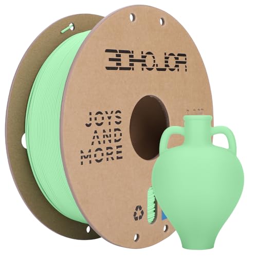 Image of 3DHoJor Matte PLA Filament 1.75mm Matte Green, PLA 3D Printer Filament, 1kg Spool (2.2lbs) PLA Filament, Fit Most FDM 3D Printer