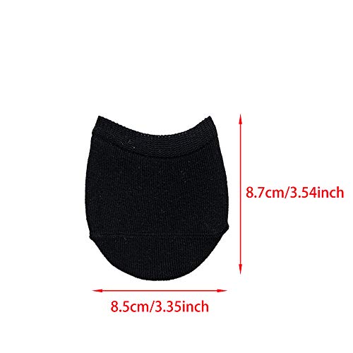 SUNTRADE Toe Topper Socks, Liner Socks Breathable, Colorful Half Socks for Women, 3 Pairs (Black)