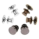 Healvian Nagelfreie Hosenbund Schnallen 6 Stück aus Metall Verstellbare Taillenknöpfe für Jeans Abnehmbare Selbstgemacht Jeansknöpfe in Silber Bronze und Gunmetal für Hosenbundverstellung