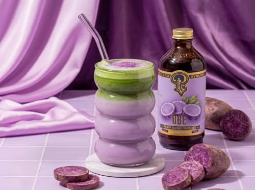 Image of Portland Syrups Ube Syrup - Rich Ube Extract for Cocktails, Mocktails, Sodas, Non-Alcoholic Spritz, Coffee, Smoothies, Shakes, and Recipes, Flavorful Syrup for Drinks, 12 oz, 12 Servings, Pack of 1