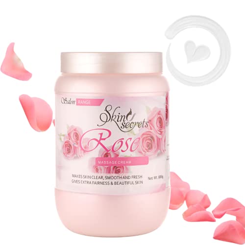 Skin Secrets Rose Massage Cream with Rose Essential Oil for Glowing Skin| Paraben Free, Cruelty Free & vegan| 800gm