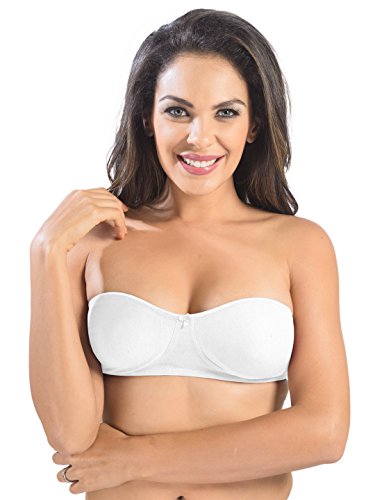 Image of SONARI Ell 18 Womens T-Shirt Bra | Double Layered, Adjustable and Removable Bra Straps, Hook and Eye Closure, Non-Wired, Soft Cotton Spandex Material (Free Transparent Straps)