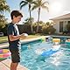 Weinsamkeit Ferngesteuertes Hai-Spielzeug, 2.4GHz Ferngesteuertes Hai-Spielzeug mit USB, Ferngesteuertes unterdem Wasser Shark Toy, Geschenk für Kinder Pool Lake Pond Garden (blau)